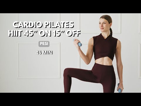 45-Minute HIIT Pilates + Weights || Intermediate-Level Total-Body HIIT Circuit