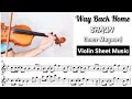 Free Sheet Way Back Home Shaun Violin Sheet Music