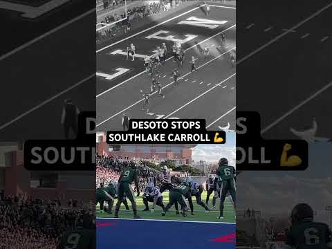 DeSoto STUFFS Southlake Carroll on 4th & Goal at own one-foot line! 😱🤯 #shorts