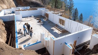 Couple Builds ICF House on Mountain with Million Dollar View | Start to Finish by @LakeLotBuild