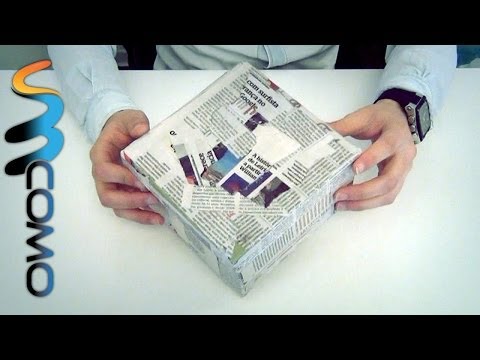 Revestir caixa com papel de jornal