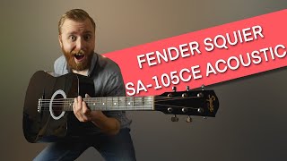 Video thumbnail for Fender Squier SA-105CE BK Review - A pretty affordable and good acoustic for beginners! by ResQ Gear
