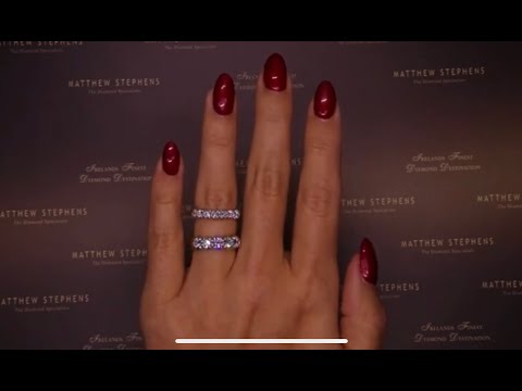 #54352 |T1.04ct| Round Brilliant Five Stone Ring/ #63460 |T0.55ct|  Round Brilliant Seven Stone Ring