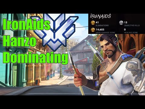 Ironaids Dominating Hanzo Gameplay POTG - Top 500 Overwatch Season 20