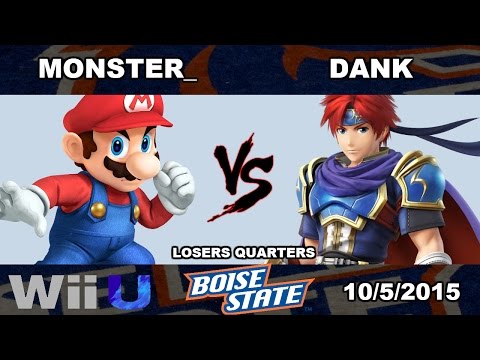 Monster_ (Mario) vs. Dank (Roy) - SSB4 Losers Quarters - Boise Smash University #2