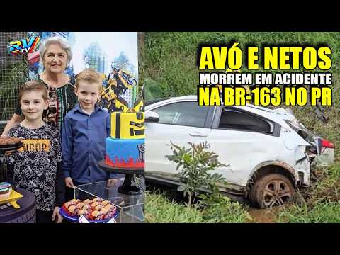 (( TRAGÉDIA EM FAMÍLIA )) Avó de dois Netos MORREM em acidente na BR-163 em Bom Jesus do Sul PR