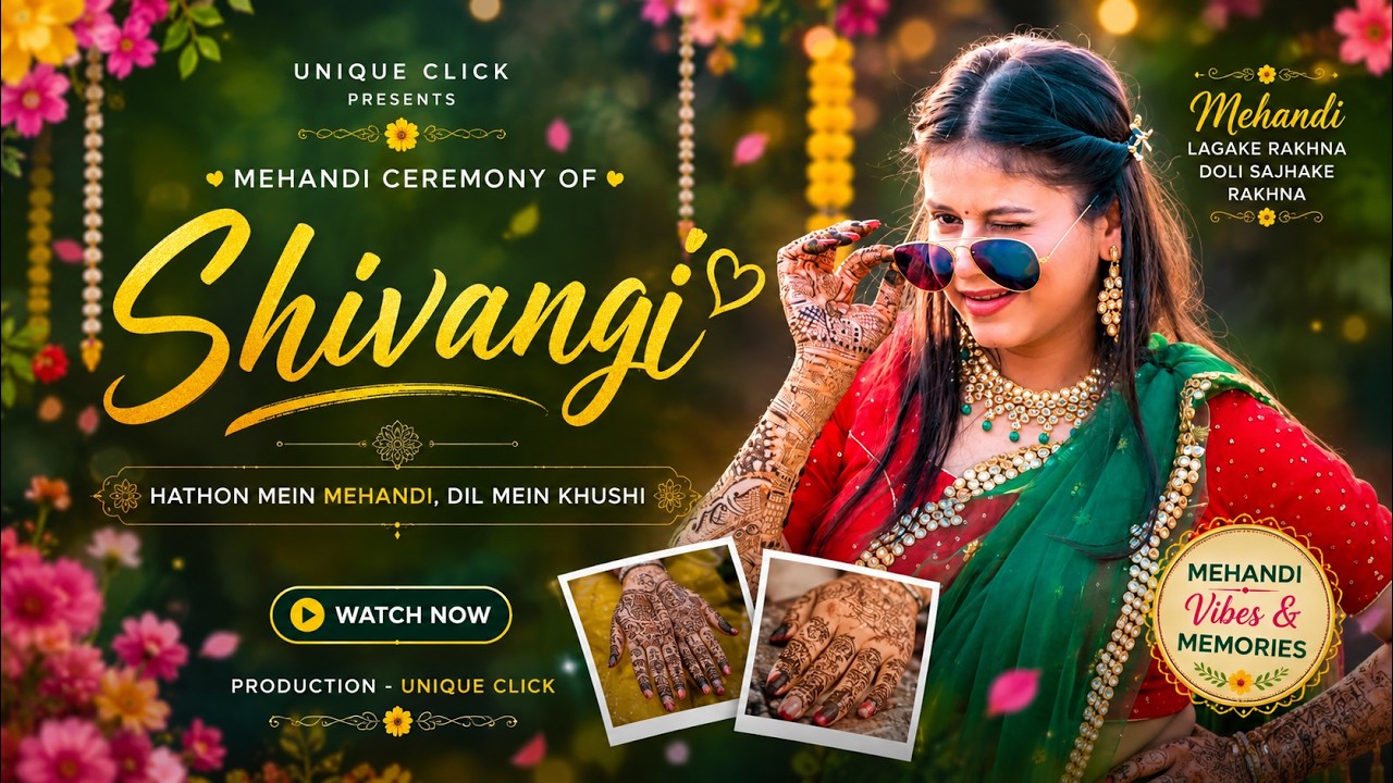 Mehndi Ceremony Highlights || Unique Click || Shivangi ||