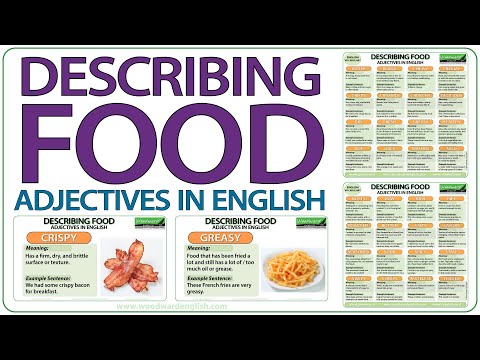 Describing FOOD - Adjectives in English - ESOL Vocabulary Lesson
