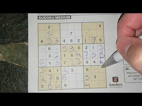 Again, Daily Sudoku practice continues. (#450) Medium Sudoku puzzle. 02-22-2020