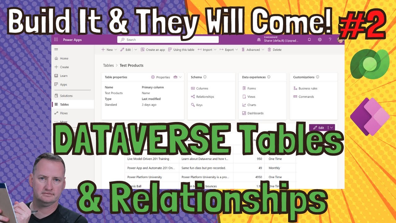 Create Dataverse tables with relationships for your apps EP2