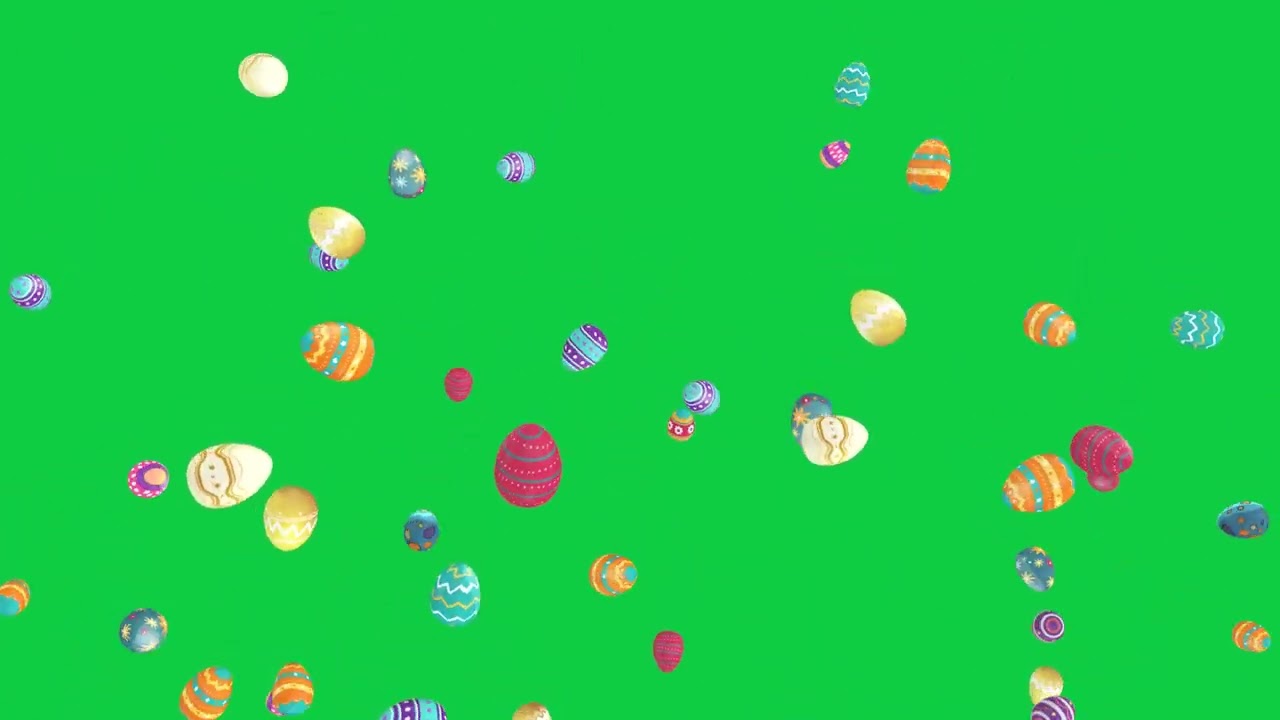 [4K] Easter Egg Blast Overlay - Green Screen