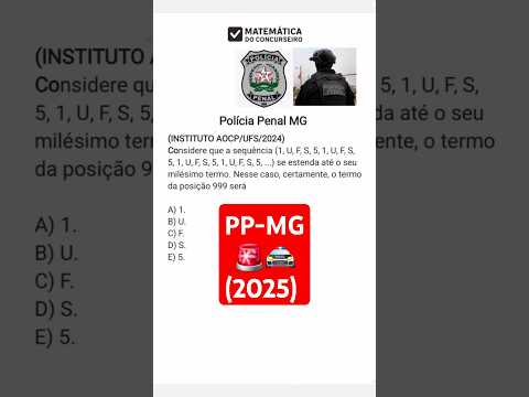 Concurso PP-MG 2025 🚨 | Polícia Penal de Minas Gerais