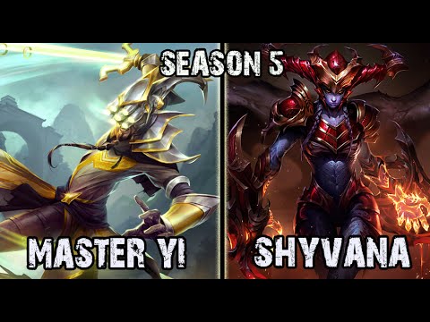 Best Master Yi NA vs Shyvana Jungle Ranked Challenger