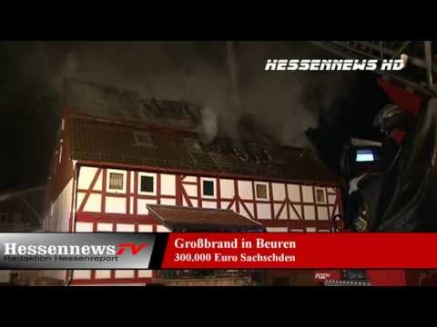 Über 150 Einsatzkräfte beim Wohnhausbrand in Beuern 28.04.2013