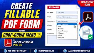 How to Create a Fillable PDF Form with a Drop-Down Menu in Adobe Acrobat Pro DC (Step-by-Step Guide)