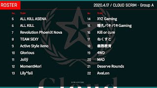 4.17『Cloud Scrim - Group A』 配信【PUBG MOBILE】