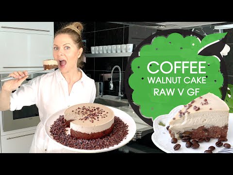 20-min Coffee Walnut Cake | Raw Vegan, Gluten-Free, Refined Sugar-Free