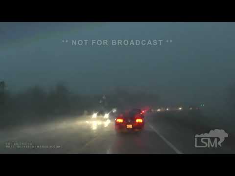 02-23-22 Brandon, MS Jackson Metro I-20 Rush Hour Severe Thunderstorm Heavy Rain Street Flooding