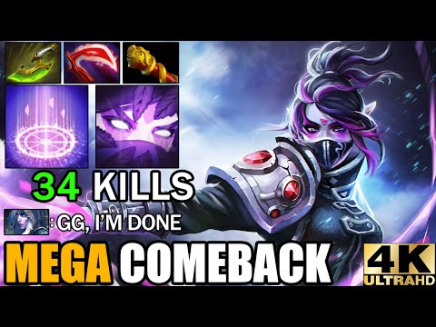Crazy Monster Unleashed Templar Assassin 34 Kills Unstoppable - Epic Mega Comeback 7.30 Dota 2