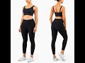 High Quality Nylon Spandex Rib Sport Bra Pants Yoga Set