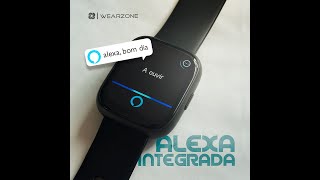 Vídeo de Smartwatch Pulse Wearzone a Prova D'água com Alexa Integrada