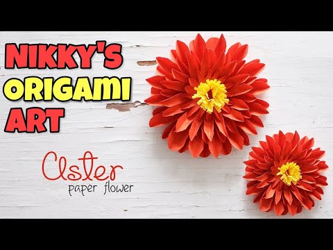 Aster Flower with Paper | Nikkys Origami Art | It's all about Paper