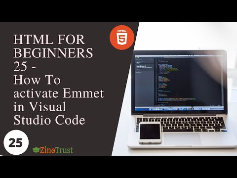 HTML For Beginners 25 How To activate Emmet in Visual Studio Code for Faster Coding