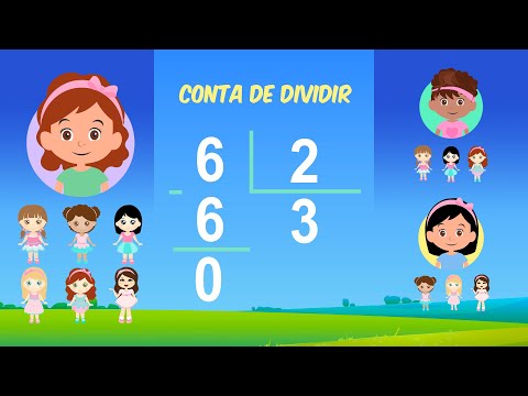 Como fazer conta de dividir. Aprender divisão. Educativo infantil