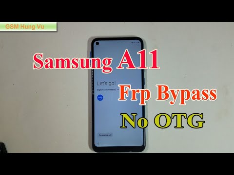 Samsung A11 Frp Bypass / Google Account Unlock Android Q 10 Solution no OTG Cable USB.