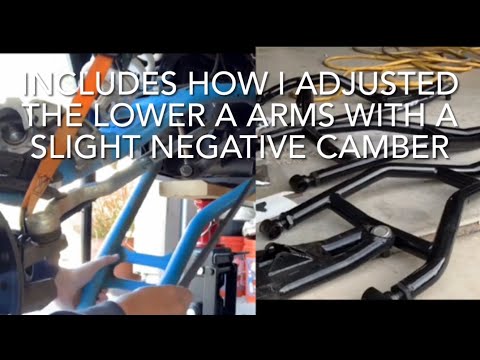 POLARIS RZR UPPER & LOWER A ARM REPLACEMENT W/ BUSHINGS & I SHOW HOW I MADE THE CAMBER ADJUSTMENT