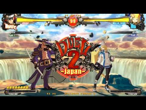 Guilty Gear Xrd REV 2 Lobby Matches- Lightfat (Johnny) vs drive0 (Millia)