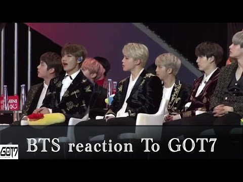 170114 - BTS reaction to GOT7 in Golden disc Awards (FANCAM)