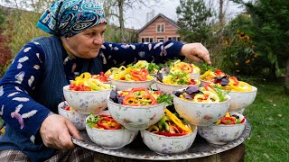 Baking Meatballs with Vegetables in Plates — Rustic Village Recipe