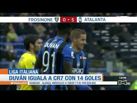 Duván Zapata anota cuatro goles con Atalanta ante Frosinone