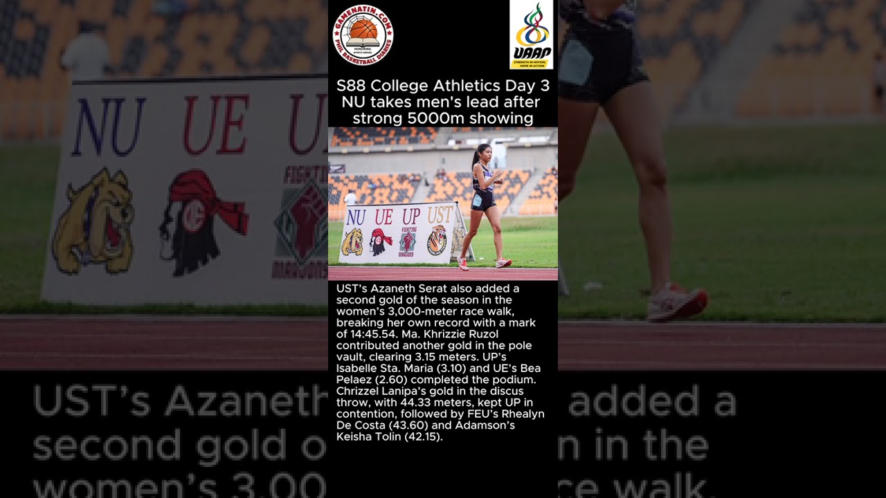 UAAP College Track and Field: NU, FEU up on top in college athletics after day 3