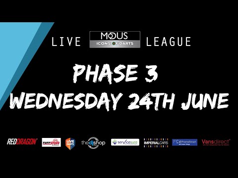 The MODUS ICONS OF DARTS LIVE LEAGUE - WEDNESDAY 24TH JUNE