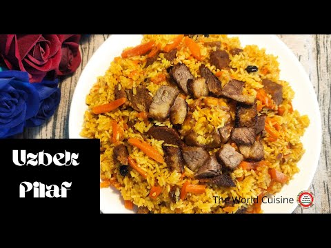 How to make Traditional Uzbek Palov or Pilaf || Street Food in Uzbekistan || The World Cuisine