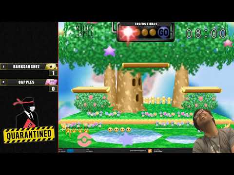 QR2 East Losers Finals - BarkSanchez (Pikachu) Vs. Qapples (Kirby) Super Smash Bros - SSB64