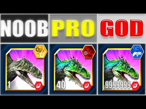 NOOB vs PRO vs GOD - ALLONOGMIUS 999+ SUPER MODs 999+ | JURASSIC WORLD THE GAME