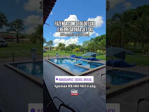 FAZENDA COM SEDE DE LUXO E REPRESA PARA JET SKI -  100 alqueires 484 ha. #fazendaavenda #agro