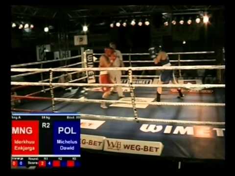 STAMM 2011 ćwierćfinał 56kg IDERKHUU Enkjargal vs MICHELUS Dawid