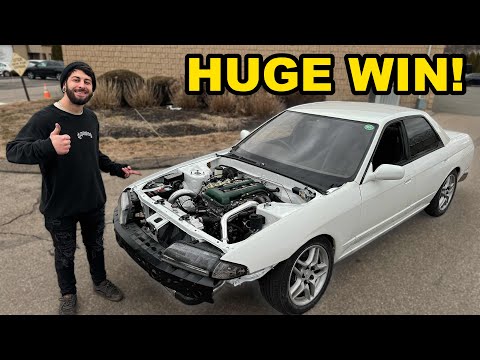 FIRST DRIVE In My SR20 Swapped R32 Skyline!! 
