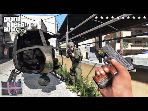 GTA 5 - FRANKLIN’S FIRST PERSON TEN STAR COP BATTLE!! (RDE 4.0.1)