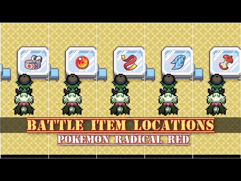 Pokemon Radical Red 4.1 - All Battle Item Locations