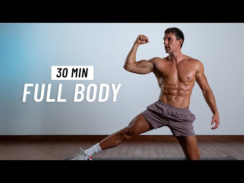 30 Min Full Body Workout - Build Strength & Burn Fat At Home (No Equipment + No Jumping)