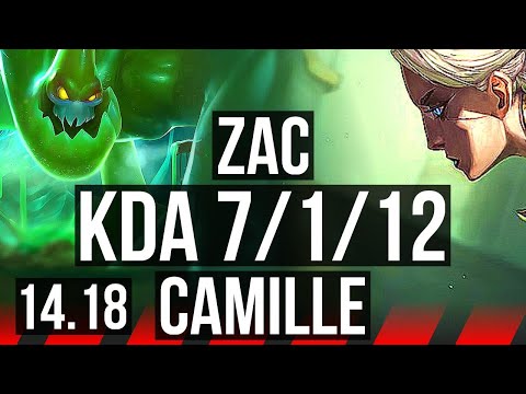 ZAC vs CAMILLE (TOP) | 7/1/12, 71% winrate | BR Master | 14.18