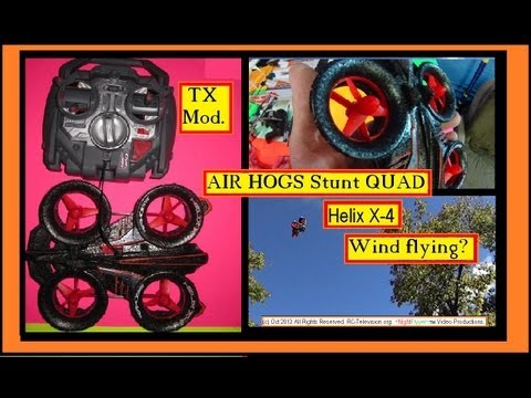 Air Hogs HELIX X-4 Stunt Quad review with TX mod from NightFlyyer.