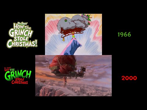 How the Grinch Stole Christmas (1966/2000): side-by-side comparison