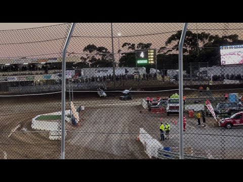 Matt Egel Rollover #1 Australian Sprintcar Title Murray Bridge Speedway Night 1 31/01/2025