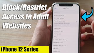 iPhone 12/12 Pro: How to Block/Restrict Access to Adult Websites